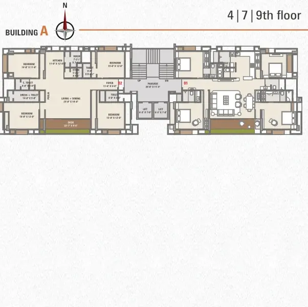 Samarthya Heights – Building - A ( 4 | 7 | 9th Floor )